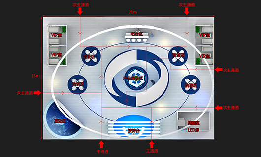 科技展會(huì)設(shè)計(jì)方案的平面布局圖